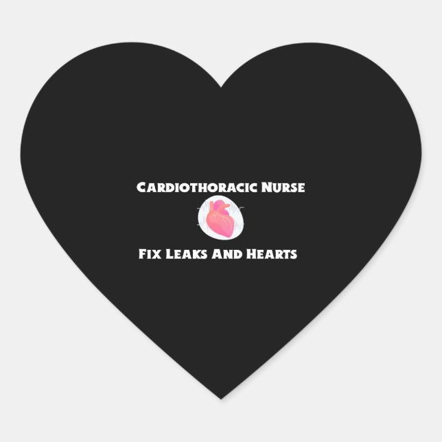 Cardiothoracic Nurse Heart Sticker (Front)