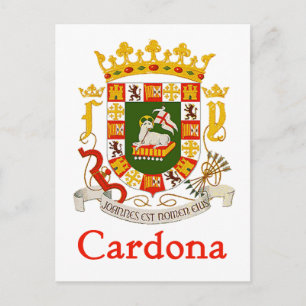 Cardona Shield of Puerto Rico Postcard
