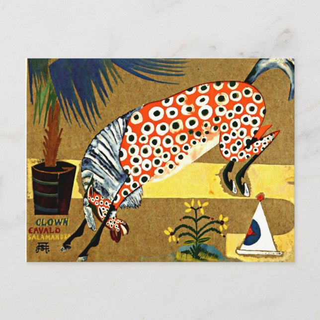 Cardoso - Clown Horse Salamandra Postcard (Front)