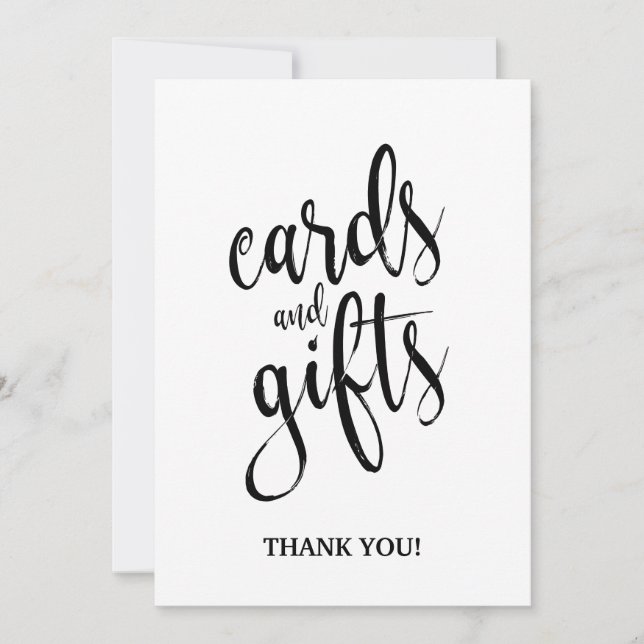 Cards and Gifts Affordable Calligraphy Sign (Front)