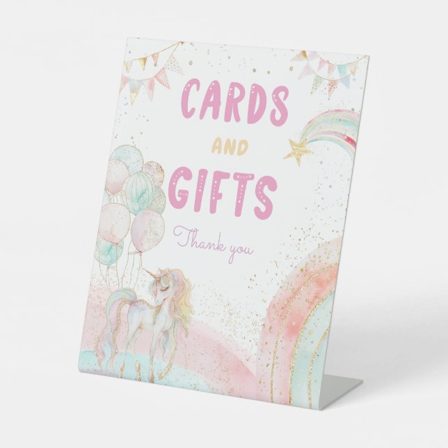 Cards and Gifts Birthday Pedestal Sign (Front)