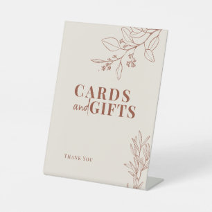 Cards and Gifts Boho Floral Wedding Sign