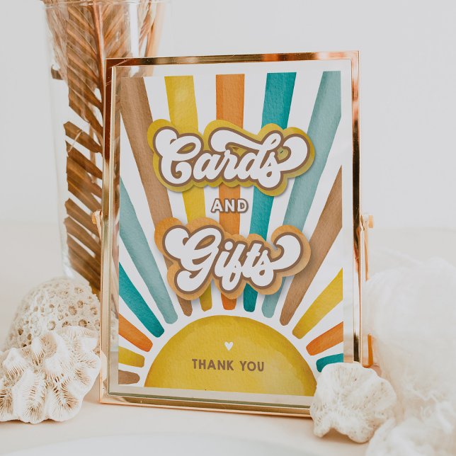 Cards and Gifts Boho Sunshine Boy Baby Shower Sign (Creator Uploaded)