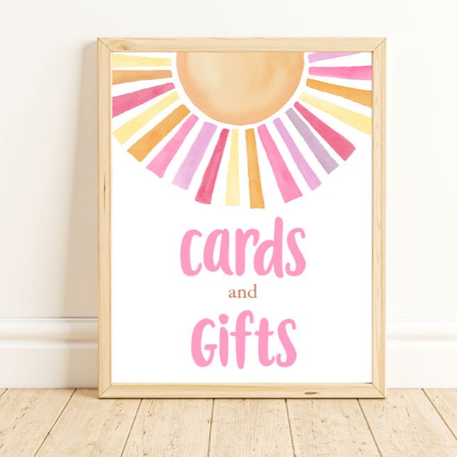 Cards and gifts boho sunshine pink yellow orange poster (Creator Uploaded)