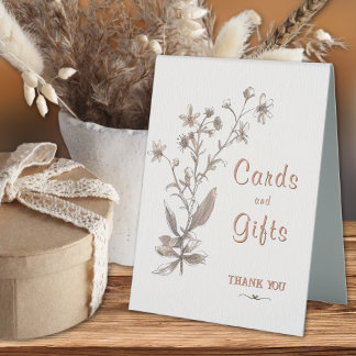 Cards and Gifts Boho Wildflowers Copper Wedding