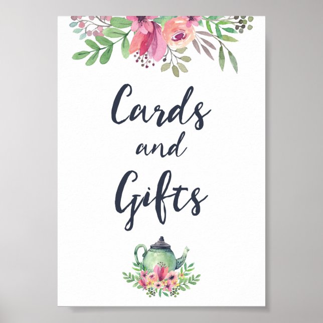 Cards and Gifts Bridal Baby Shower Wedding Poster (Front)