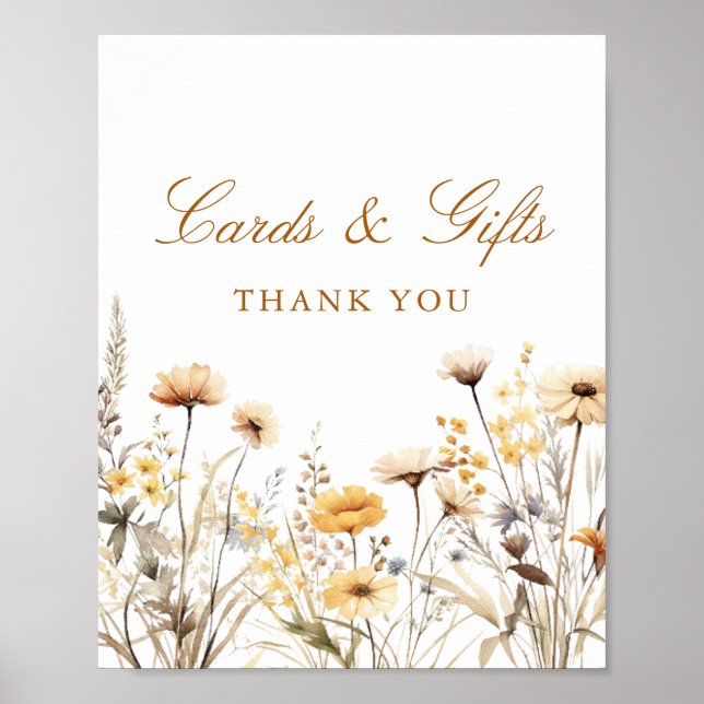 Cards and Gifts Bridal Shower Thank You Poster (Front)