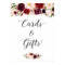 Cards and Gifts | Burgundy Floral Wedding Sign