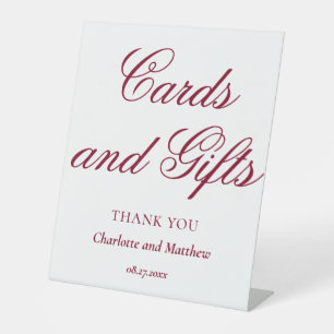 Cards And Gifts Chic Modern Wedding Event Pedestal Sign