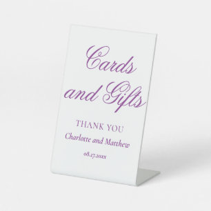 Cards And Gifts Chic Modern Wedding Event Pedestal Sign