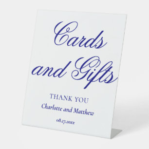 Cards And Gifts Chic Modern Wedding Event Pedestal Sign
