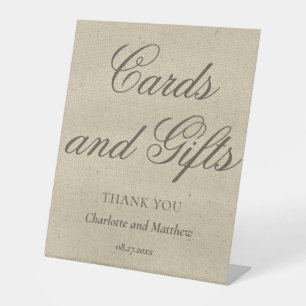 Cards And Gifts Chic Modern Wedding Event Pedestal Sign