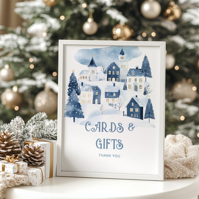 Cards and gifts Christmas village Baby Shower Poster (Creator Uploaded)