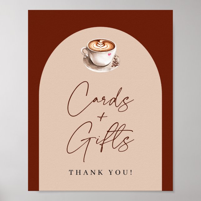 Cards and Gifts Coffee Bridal Shower Poster (Front)