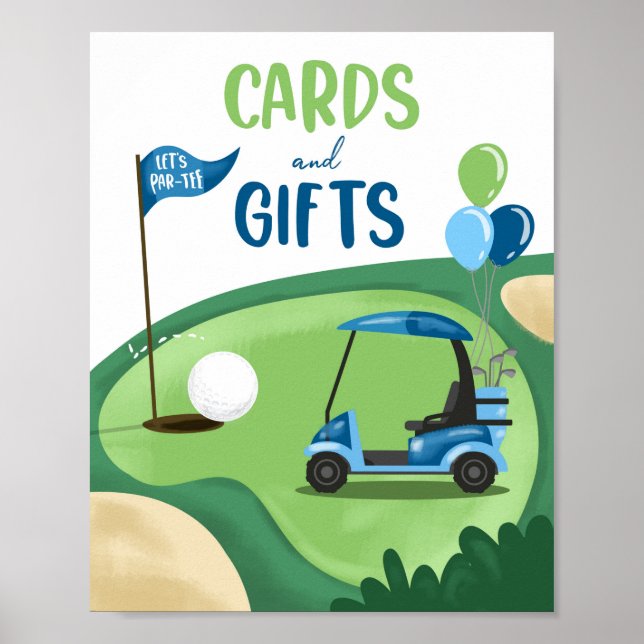 Cards and Gifts Golf Par-Tee Boy Birthday Sign (Front)