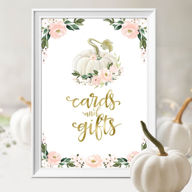 Cards and Gifts Greenery Fall Baby Shower Sign (Creator Uploaded)