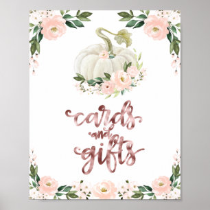 Cards and Gifts Greenery Fall Baby Shower Sign