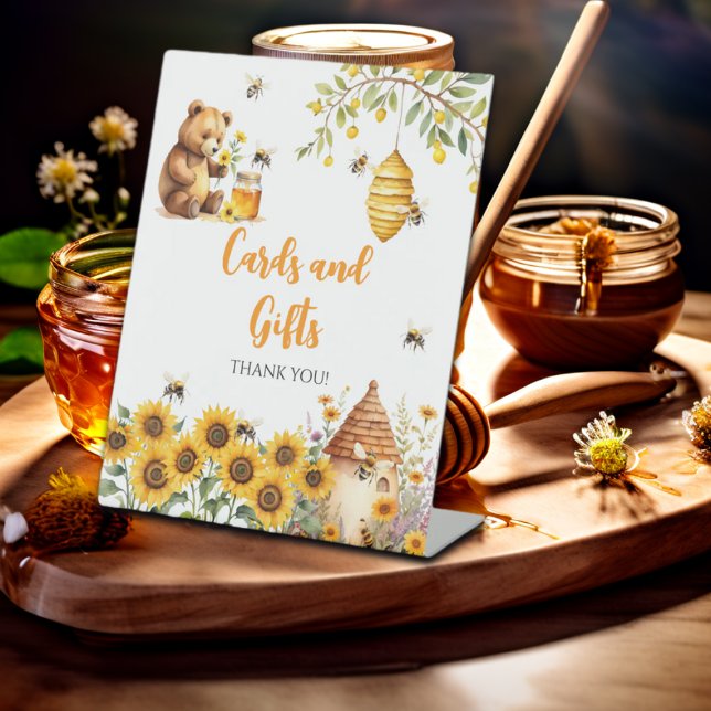 Cards and Gifts Honey Bee Baby Shower Pedestal Sign (Creator Uploaded)
