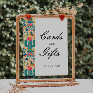 Cards and Gifts Mexican Floral Bridal Shower Sign