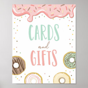 Cards and Gifts Pink Girl Donut Birthday Sign