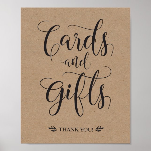 Cards and Gifts Rustic Wedding Sign (Front)