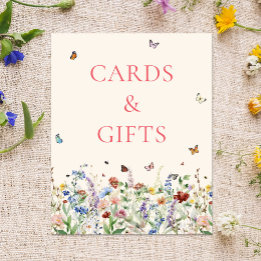 Cards and Gifts Sign | Bohemian Wildflowers