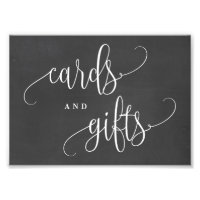 Cards and Gifts Sign Choose Your Size Chalkboard