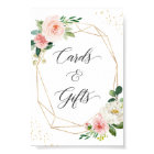 Cards and Gifts Sign Elegant Blushing Chic Floral