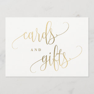 Cards And Gifts Sign - Lovely Calligraphy