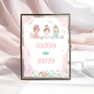 Cards and Gifts Spa Party Birthday Poster