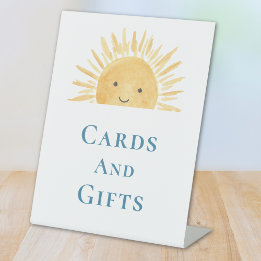 Cards And Gifts Sun-Themed Baby Shower Pedestal Sign