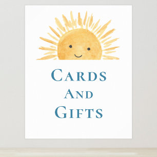 Cards And Gifts Sun-Themed Baby Shower Sign