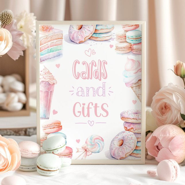 Cards and gifts Sweet pastel birthday Poster (Creator Uploaded)