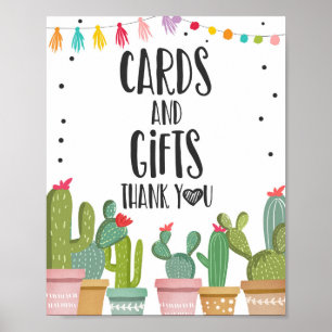 Cards and Gifts Thank You Cactus Fiesta Table Sign