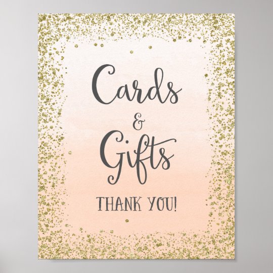 Cards and Gifts Wedding Poster Print