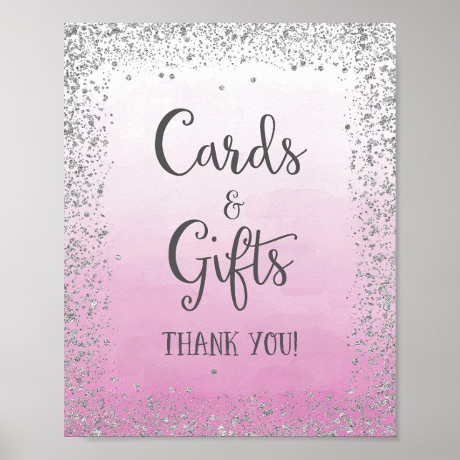 Cards and Gifts Wedding Poster Print (Front)