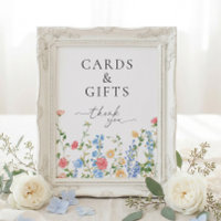 Cards and Gifts Wildflower Wedding Sign