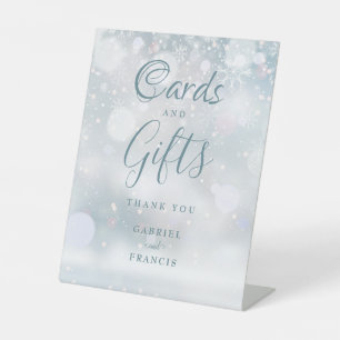 Cards And Gifts Winter Snowflakes Pedestal Sign