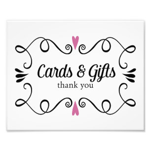 Cards and Gifts With Hearts Wedding Sign