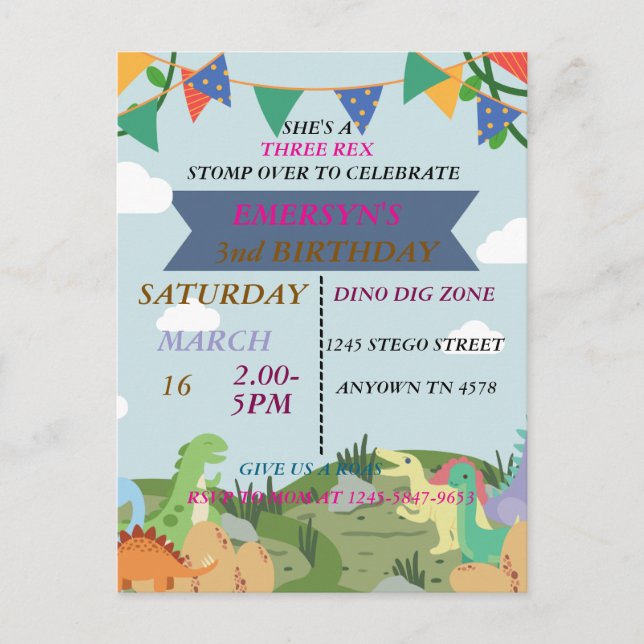 CARDS BIRTHDAY INVITATION (Front)