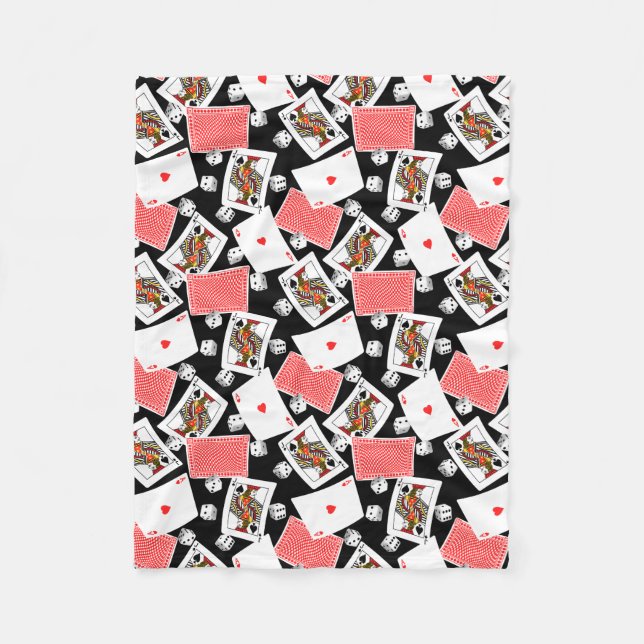 Cards & dice fleece blanket (Front)