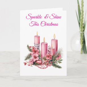 Cards-“Elegant Pink Christmas Cards Collection”