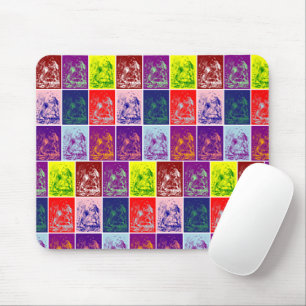 Cards flying down on Alice pop art Mouse Mat