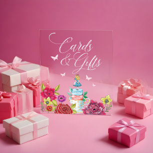 Cards & Gifts Alice In Wonderland Vibrant Florals Acrylic Sign