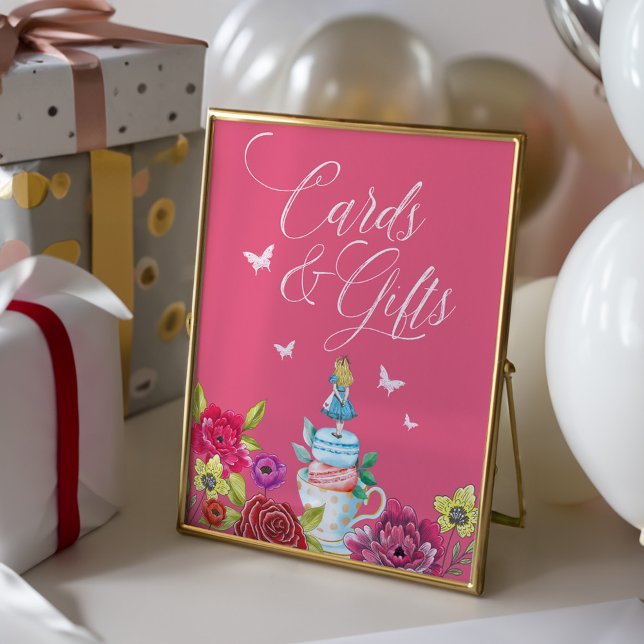 Cards & Gifts Alice In Wonderland Vibrant Florals Poster (Cards & Gifts Alice In Wonderland Vibrant Florals Poster)