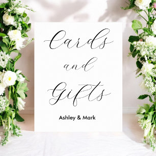 Cards Gifts Black White Wedding Poster
