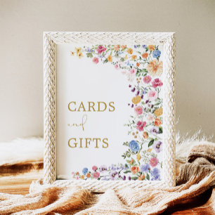 Cards & Gifts Colourful Spring Wildflowers Sign