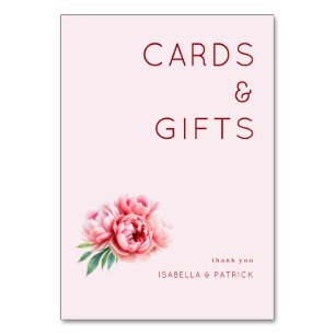 CARDS & GIFTS Elegant Blush Pink Floral Serif