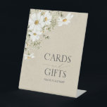 Cards & Gifts Elegant Rustic Daisy Bridal Shower Pedestal Sign<br><div class="desc">A thoughtful entry point for your bridal shower ambiance, this Cards & Gifts sign blends rustic charm with elevated floral detailing. Featuring soft, watercolor daisies on a neutral backdrop, it gently directs guests without disrupting the aesthetic flow of your space. Ideal for placing near your welcome table or gift station,...</div>