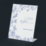 Cards & Gifts Elegant Something Blue Bridal Shower Pedestal Sign<br><div class="desc">Elevate your bridal shower or wedding reception with this elegantly designed Cards & Gifts sign, featuring timeless blue floral illustrations. A refined way to guide guests effortlessly, this piece blends seamlessly into romantic, vintage, or modern celebrations while adding a touch of sophisticated charm. Designed to coordinate with matching invitations, signage,...</div>